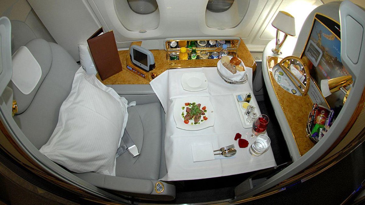 Airbus a380 Emirates первый класс