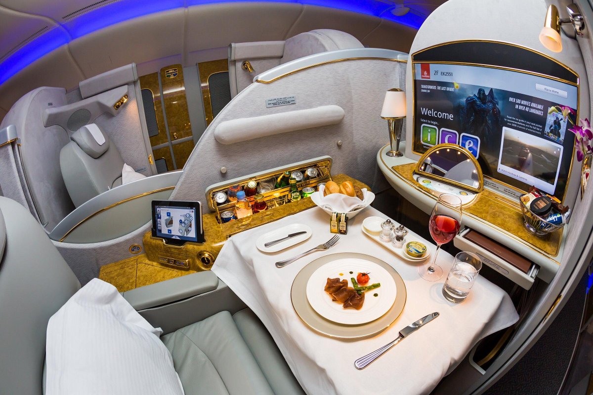 Airbus a380 Emirates первый класс