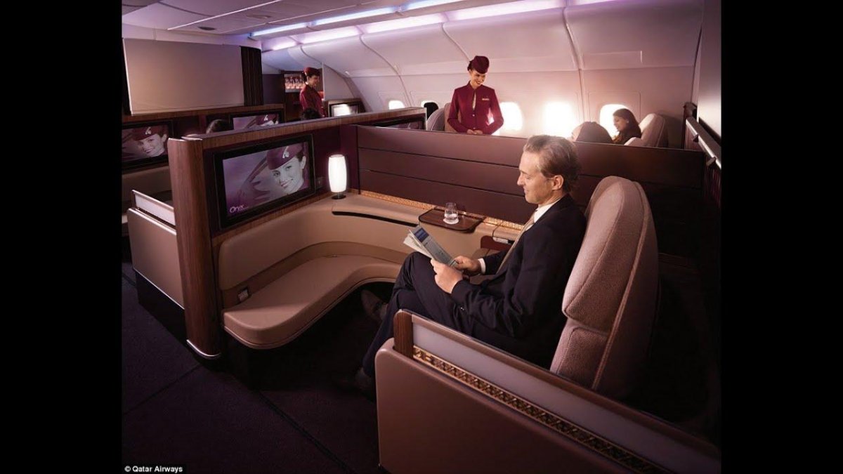 Airbus a380 Qatar Airways первый класс