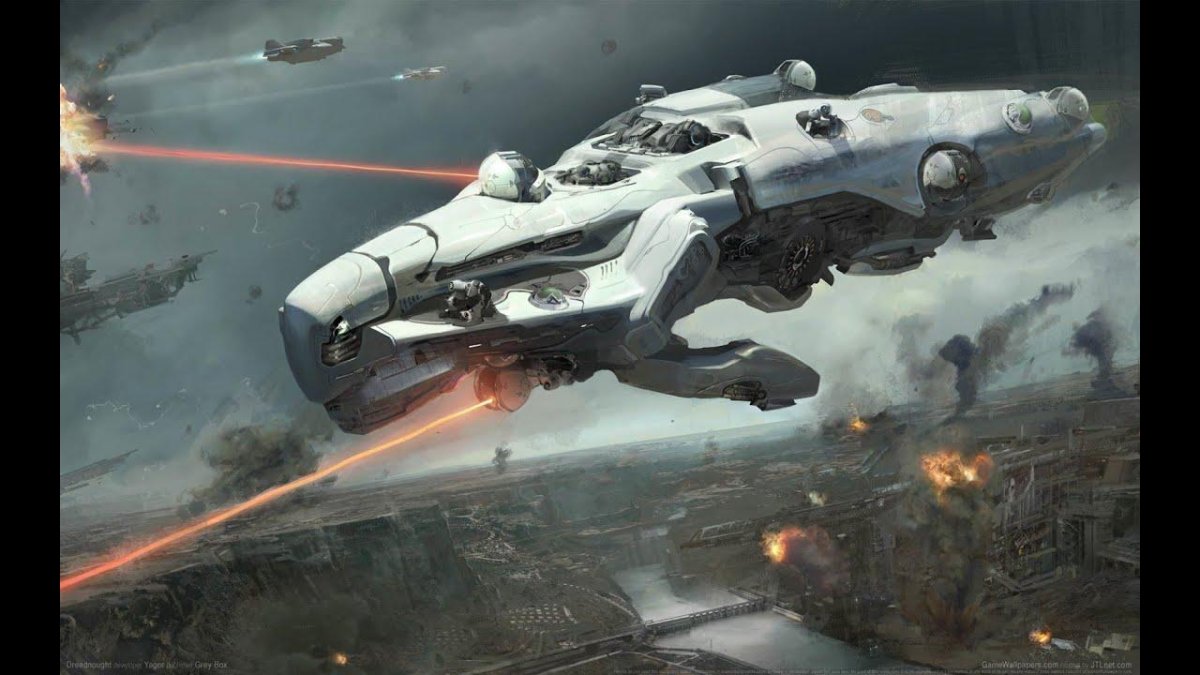 Концепт арт космические Dreadnought
