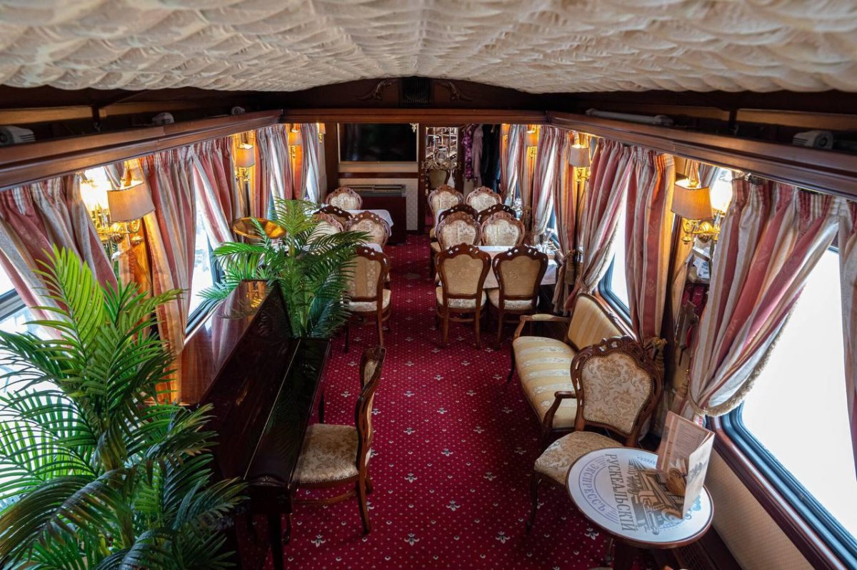 Ретропоезд Рускеала вагон-ресторан