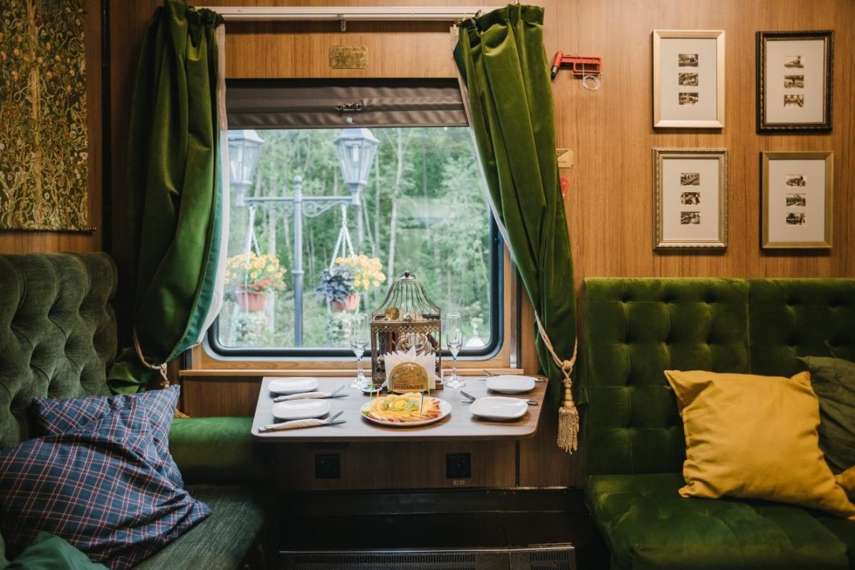 Ретропоезд Рускеала вагон-ресторан