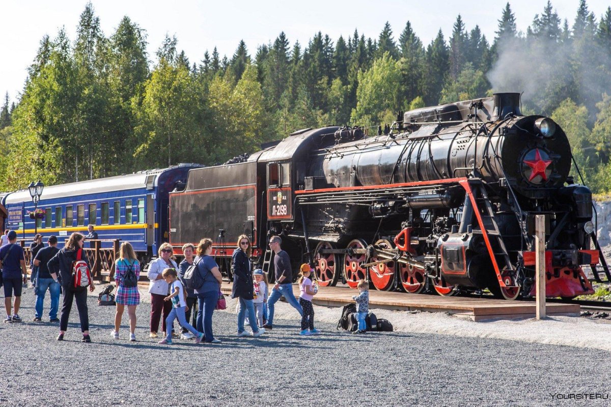 Ретро поезд Сортавала Рускеальский экспресс