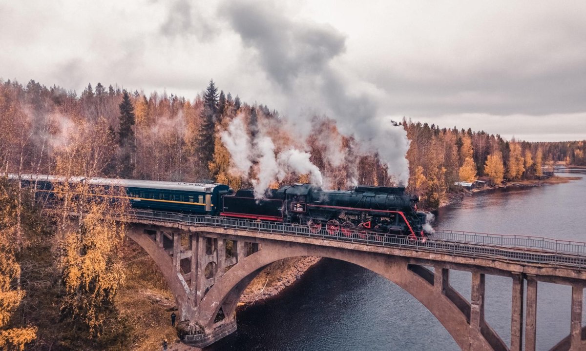 Поезд Сортавала Рускеала