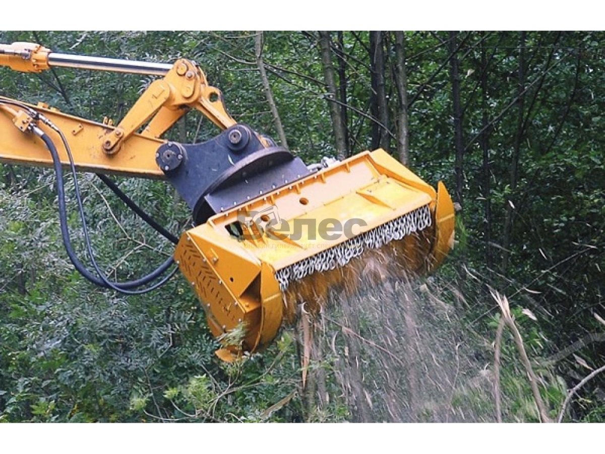 Мульчер на JCB