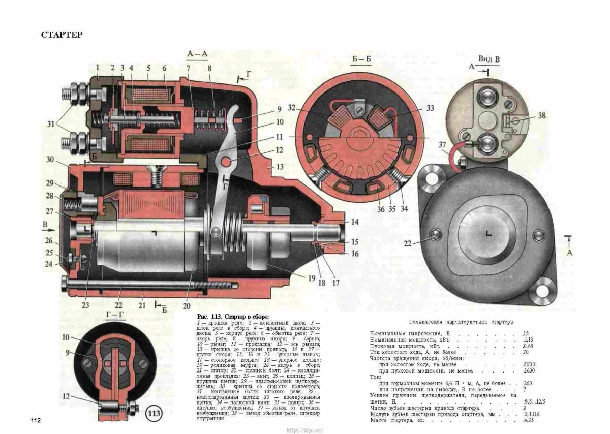 Стартер Таврия 1102