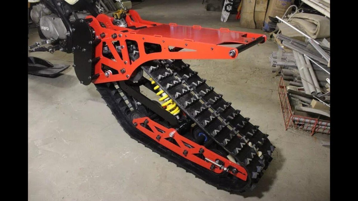 Гусеница для снегохода Буран на питбайк