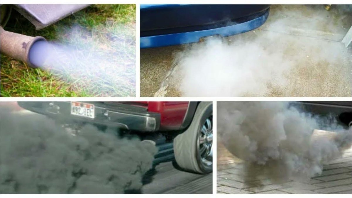 Сизый дым из выхлопной трубы