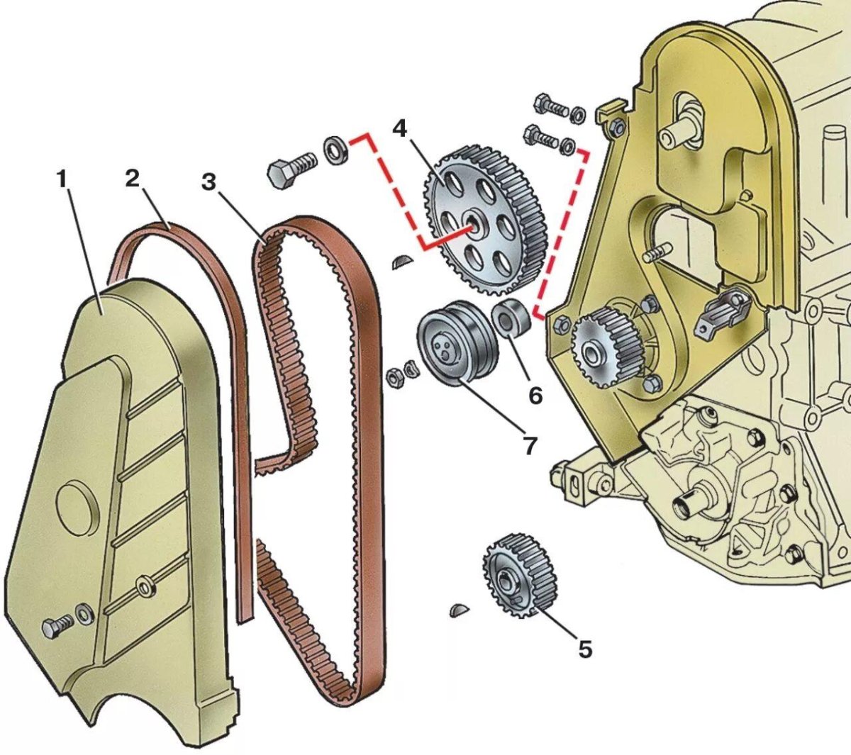 Привод распределительного вала ВАЗ 2108