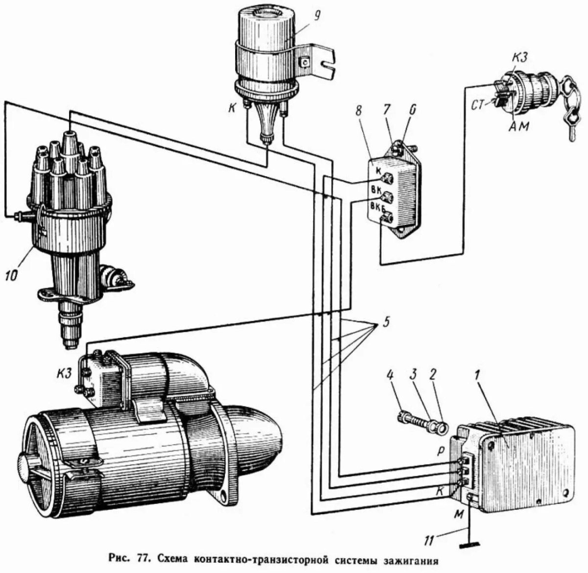 Контактное зажигание ЗИЛ 130