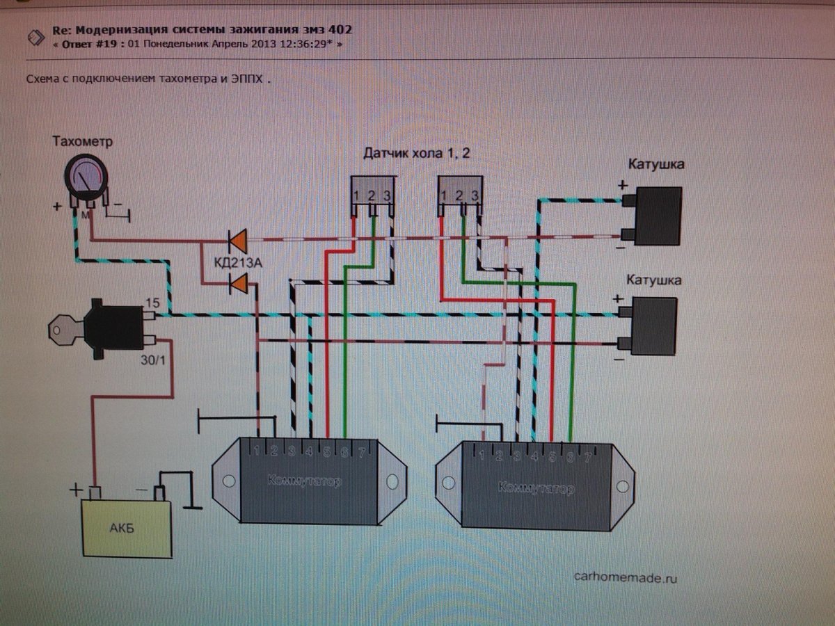 Двухконтурная система зажигания 2108