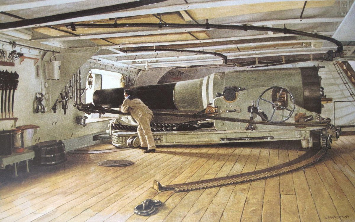 Орудийный каземат фрегата Ослябя