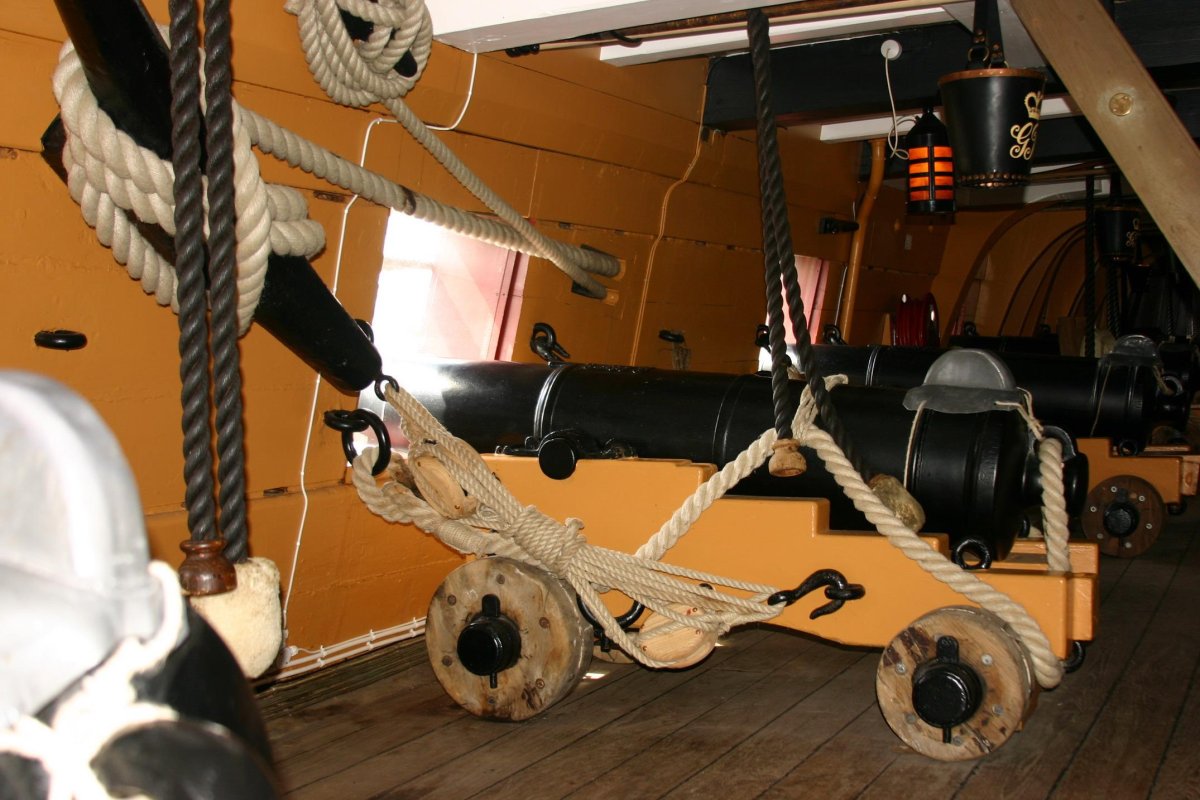 Корабль Виктори пушки