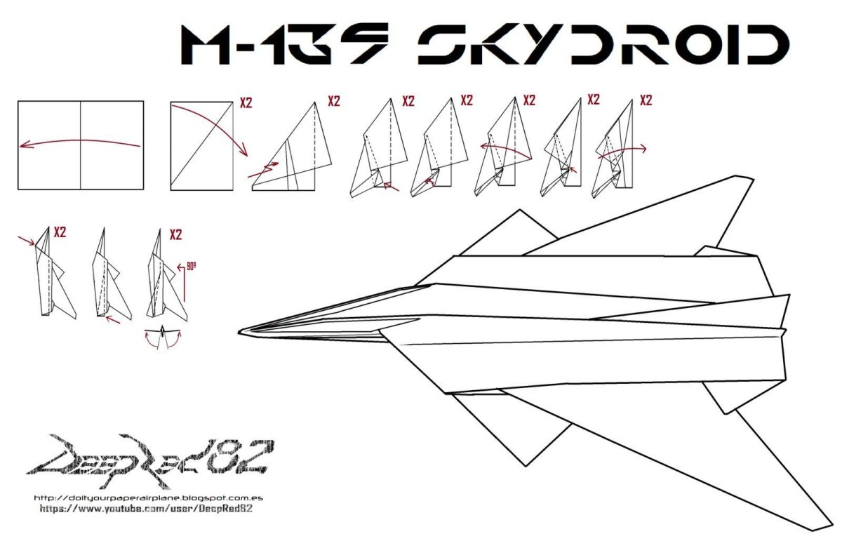 Оригами самолёт истребитель ф15