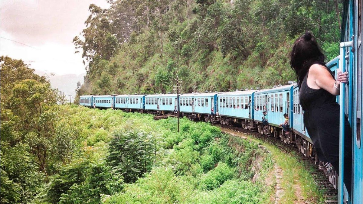 Шри Ланка поезд через джунгли