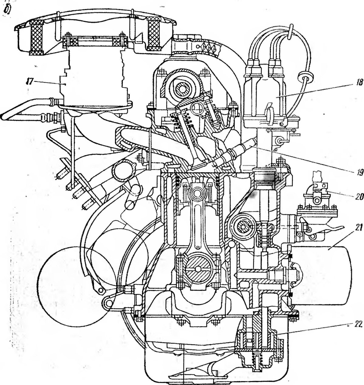Мотор ВАЗ 2101 схема