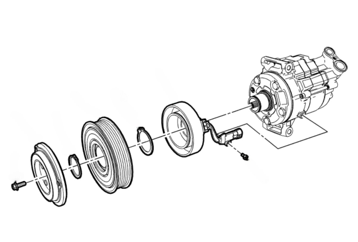 Шкив компрессора кондиционера Лачетти 1.6