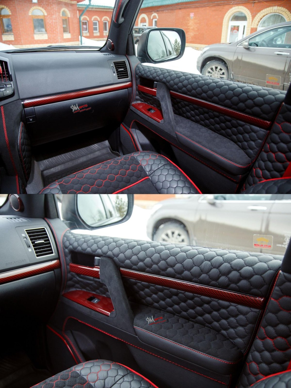 Отделка салона карбоном Land Cruiser 200