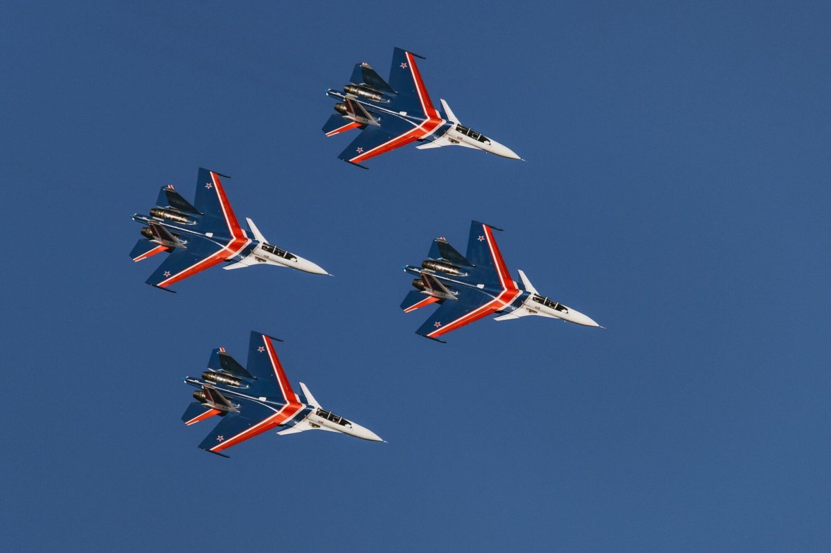 Су-27 пилотажная группа "русские Витязи