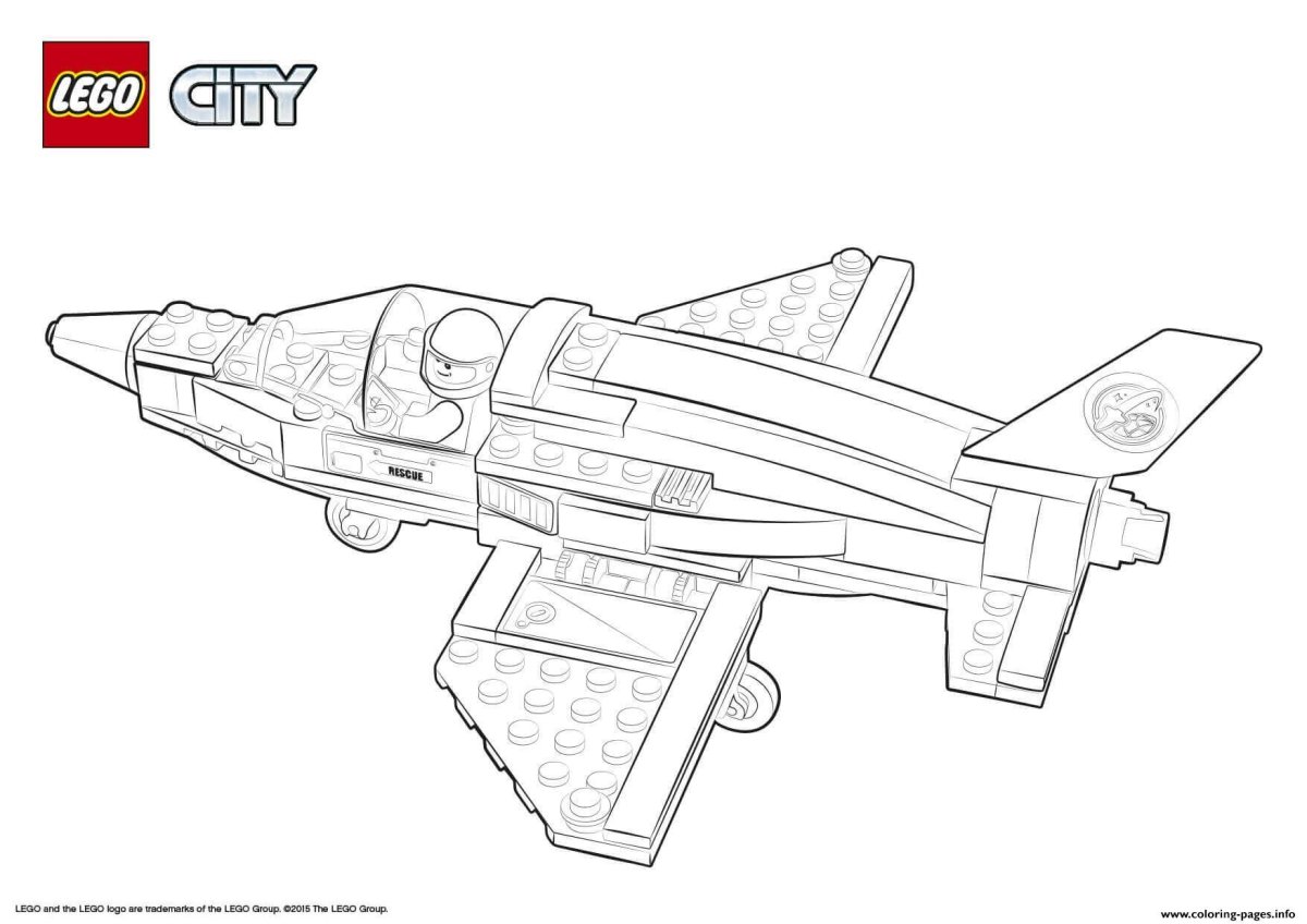 Раскраска лего самолет