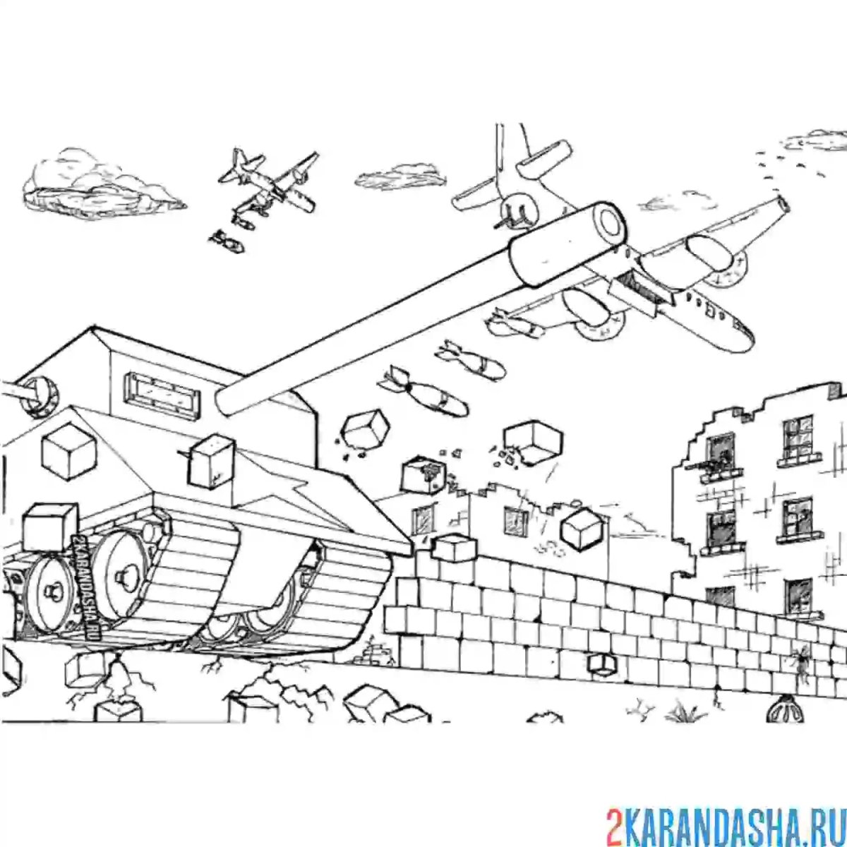 Раскраски военные базы