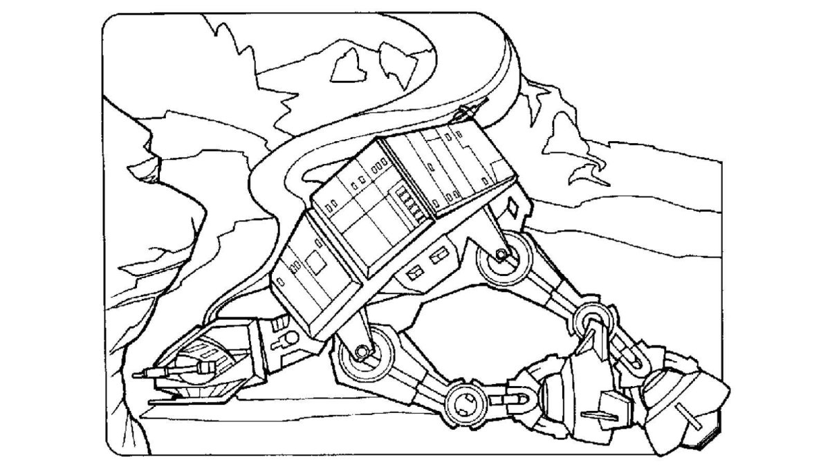 Шагоход Звездные войны раскраска