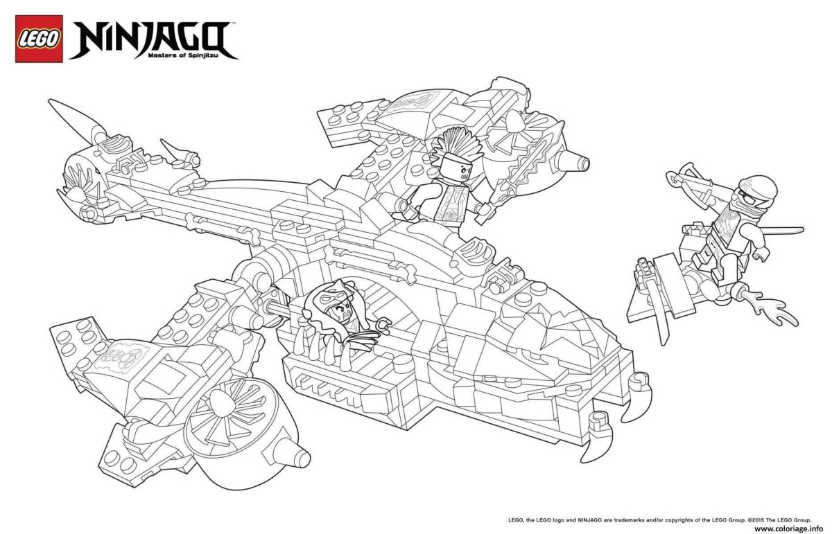 Раскраска лего Ниндзяго машины
