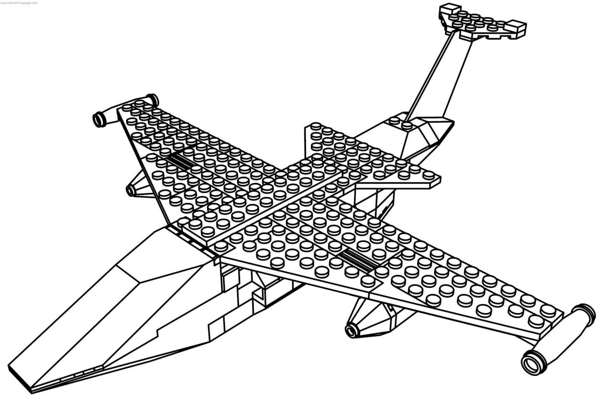 Раскраска лего самолет