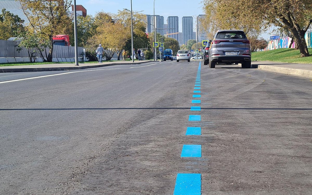 Временная разметка на дороге