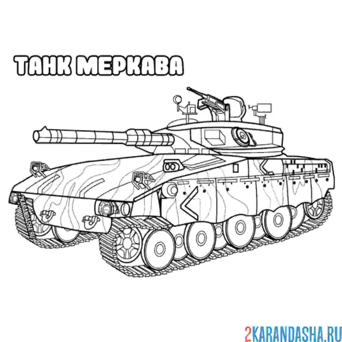 Раскраска танк т34 Военная техника