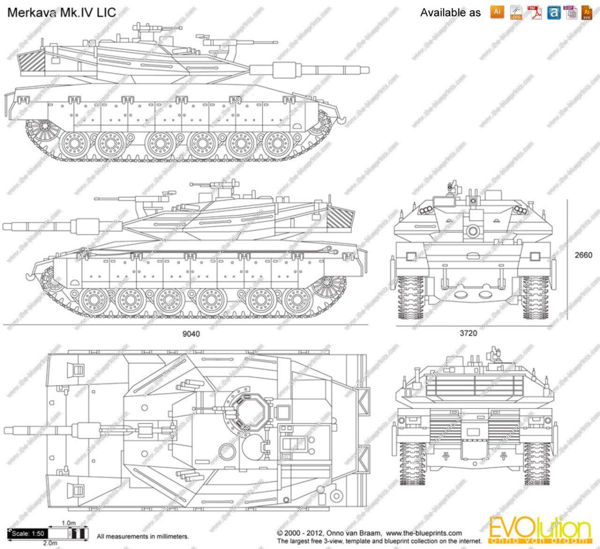 Схема танка Меркава 4