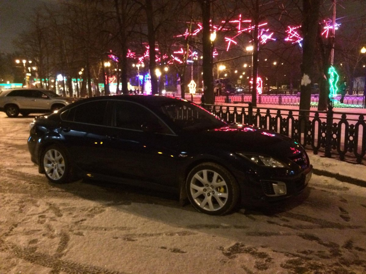 Мазда 6 зима ночь