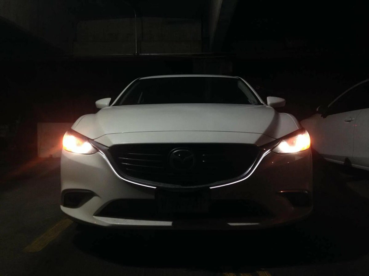Мазда 6 фары ночью