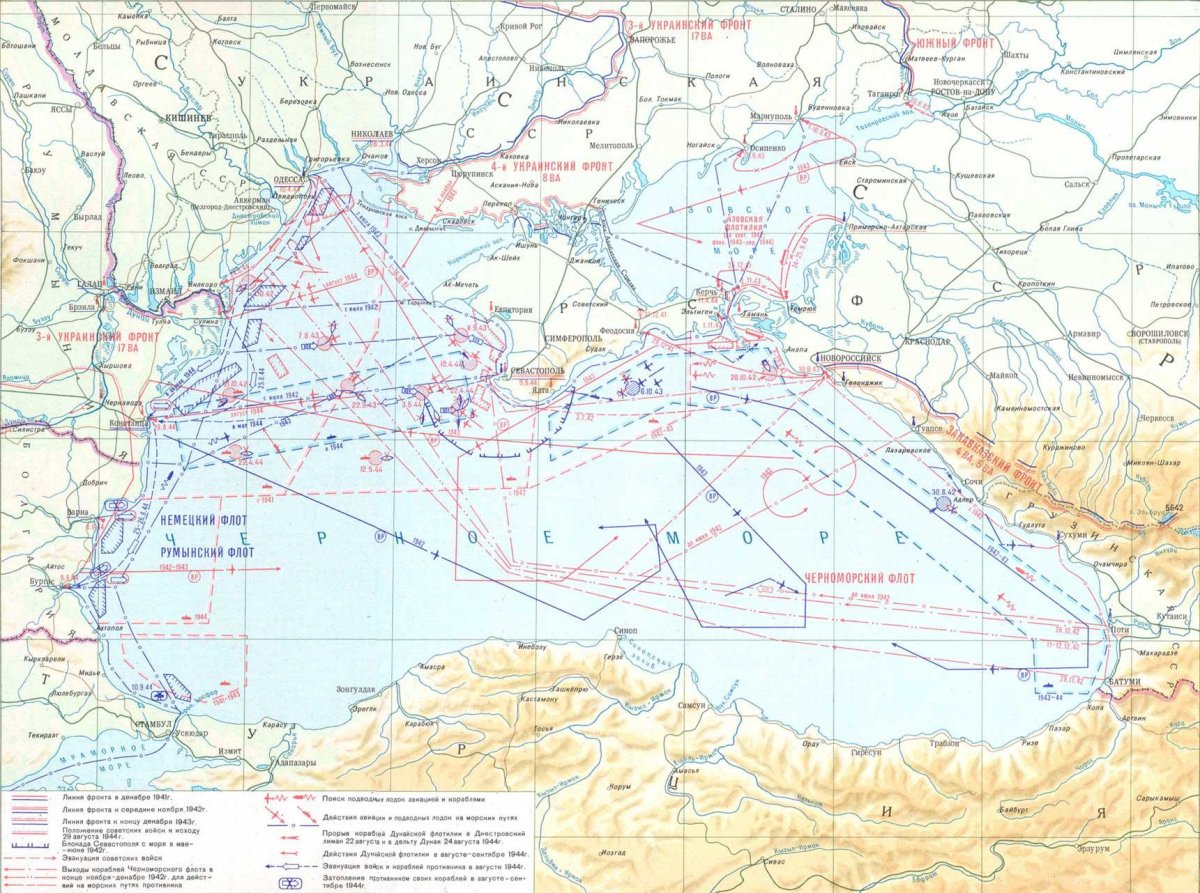 Навигационная карта черного моря