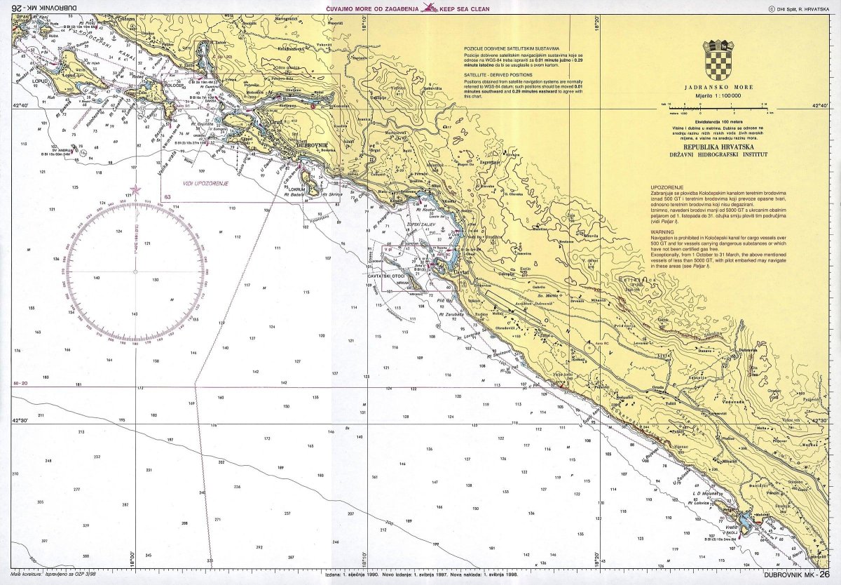 Морская навигационная карта Цемесской бухты