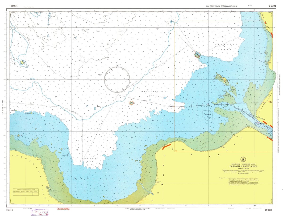 Карта Двинского залива белого моря
