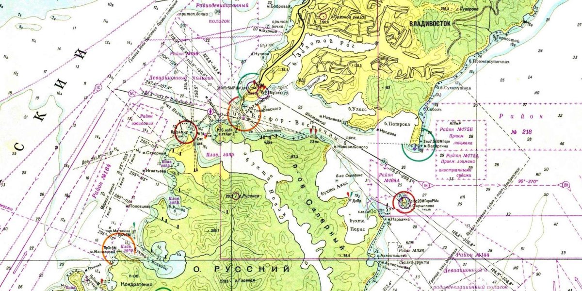 Морская навигационная карта залив Петра Великого