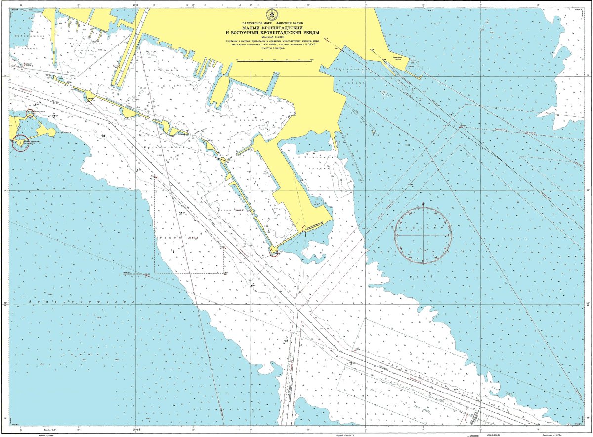Карта глубин Кронштадт финский залив