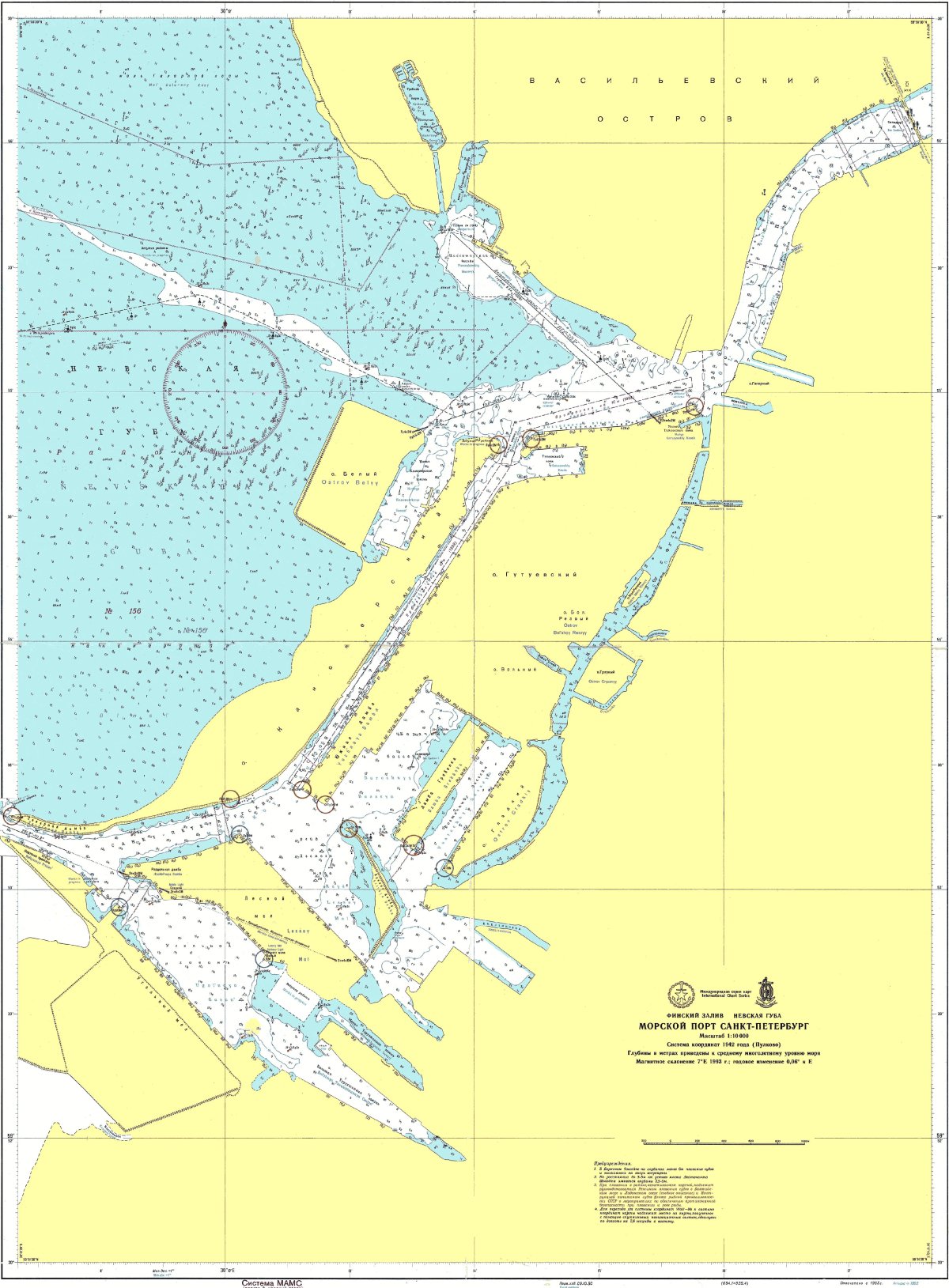 Навигационная карта морского порта Санкт-Петербурга
