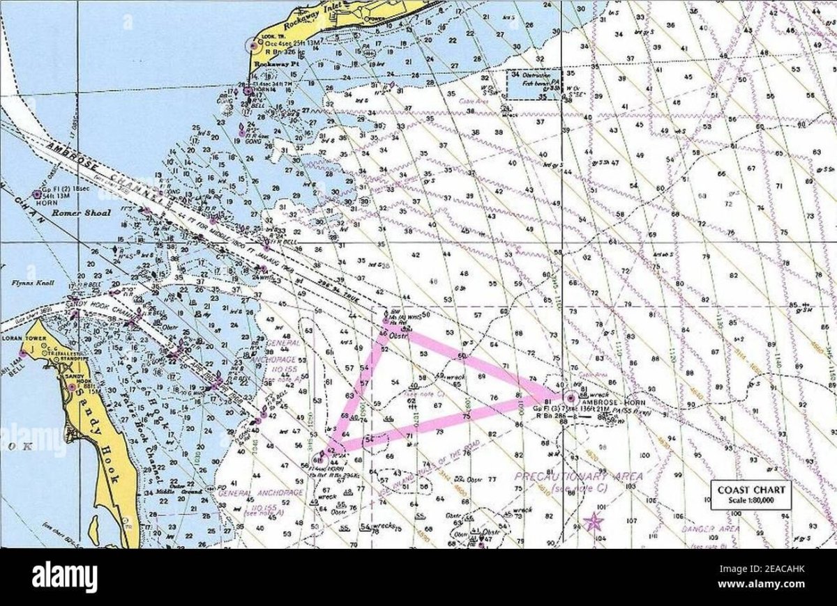 Порт Нью Йорк навигационная карта морская