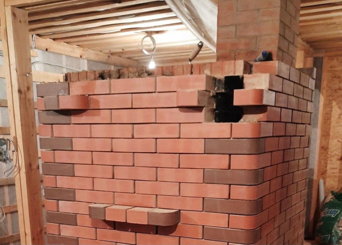 Кирпичная печь с водяным контуром