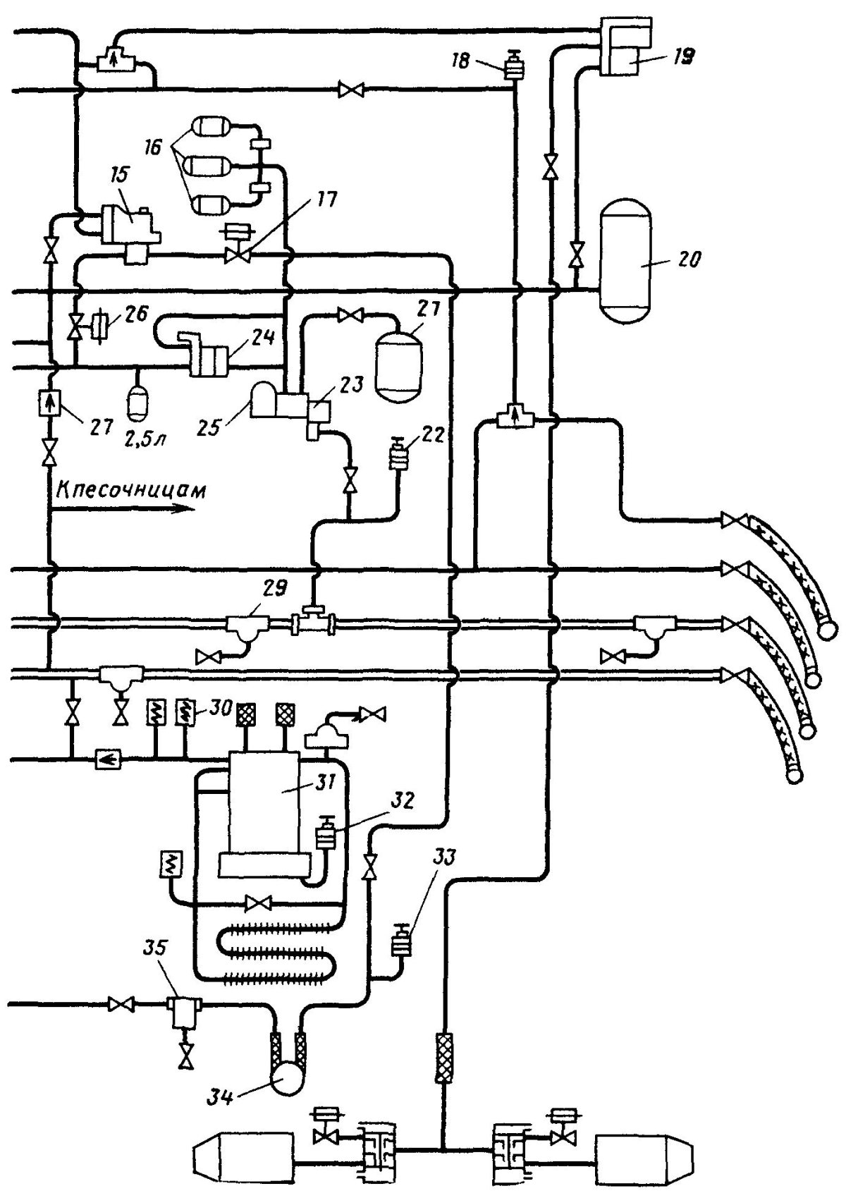 Уравнительный резервуар электровоза