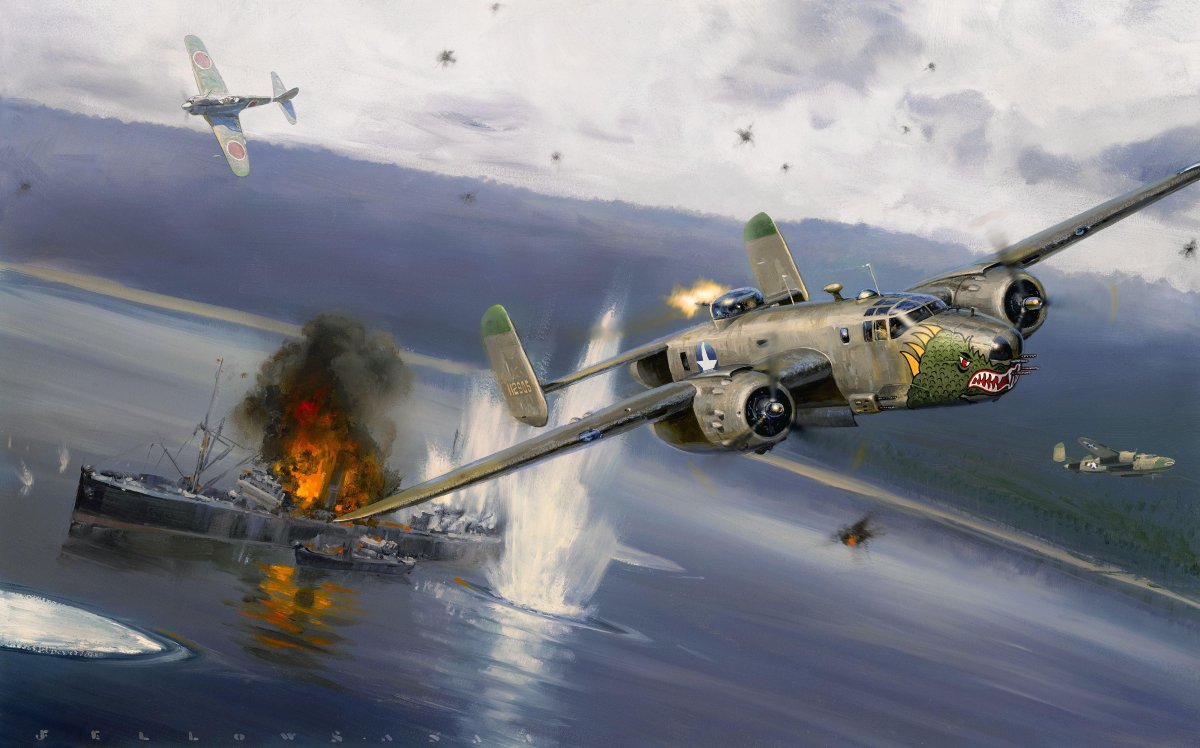 Б 25 Митчелл бомбардировщик