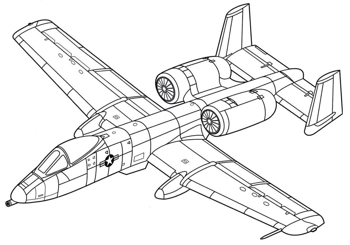 Fairchild Republic a-10 Thunderbolt II чертеж