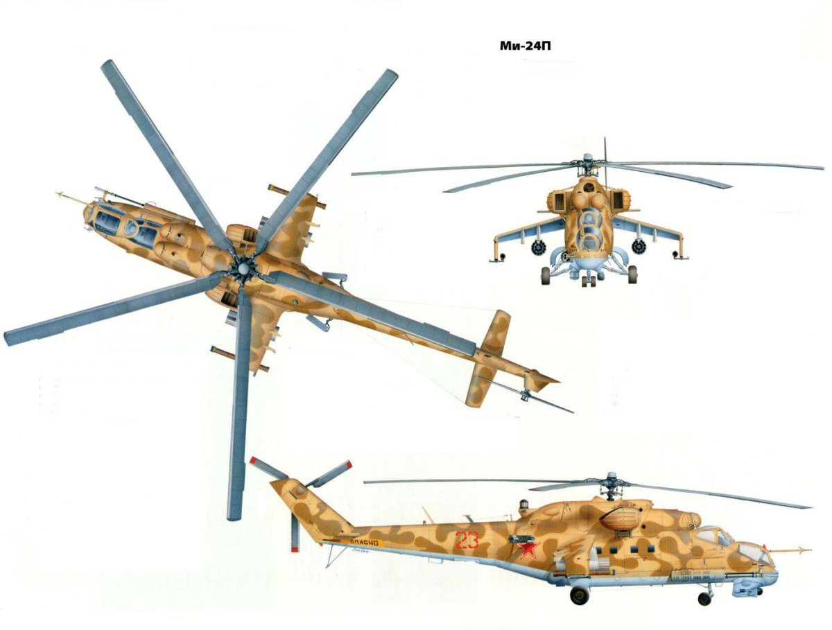 Ми-24 вертолёт схема