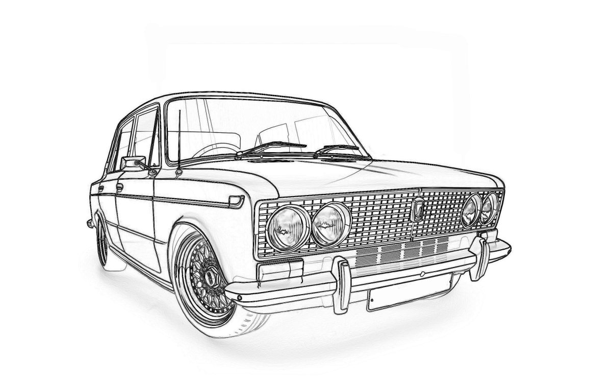 ВАЗ 2103 раскраска