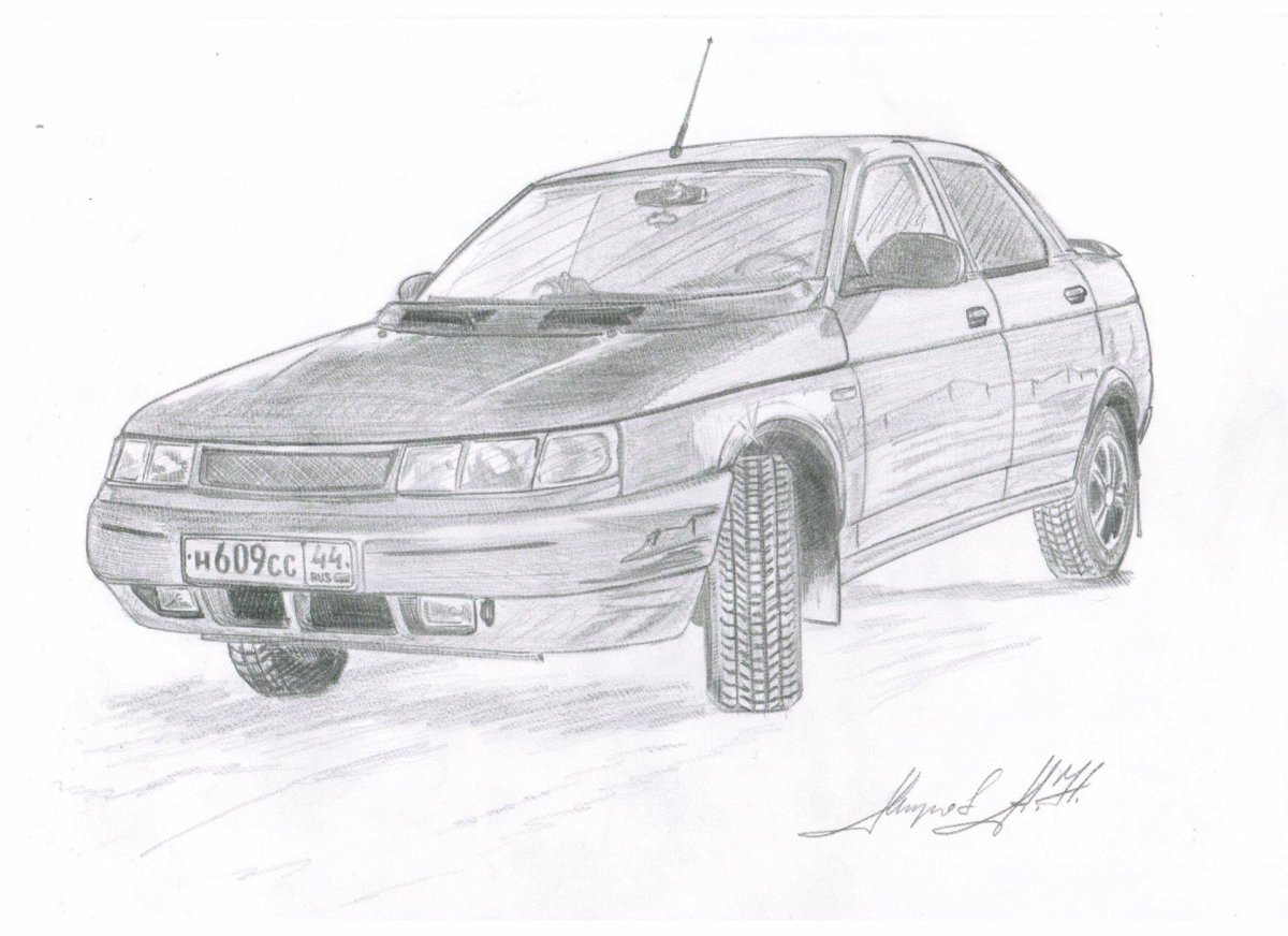 ВАЗ 2110 карандашом