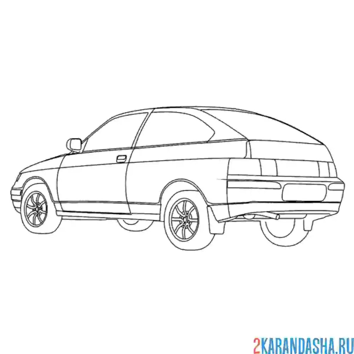 Лада ВАЗ 2112 раскраска