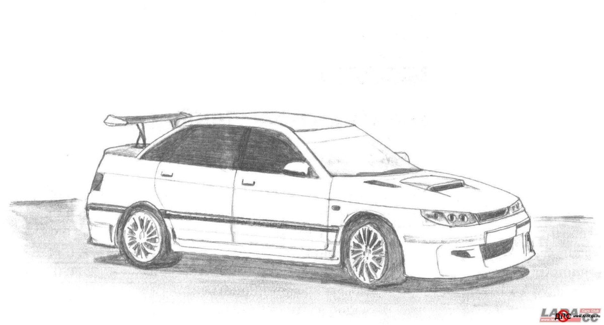 ВАЗ 2110 карандашом