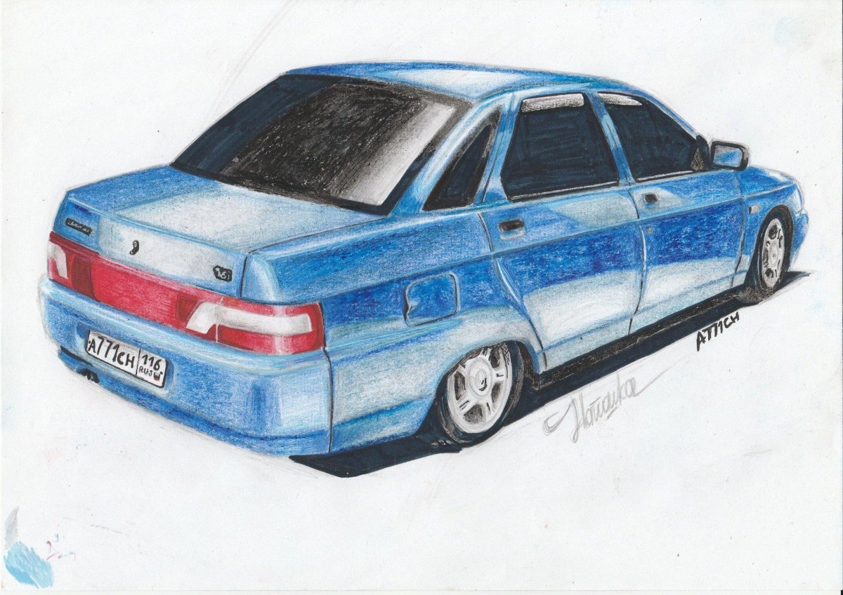 ВАЗ 2110 карандашом